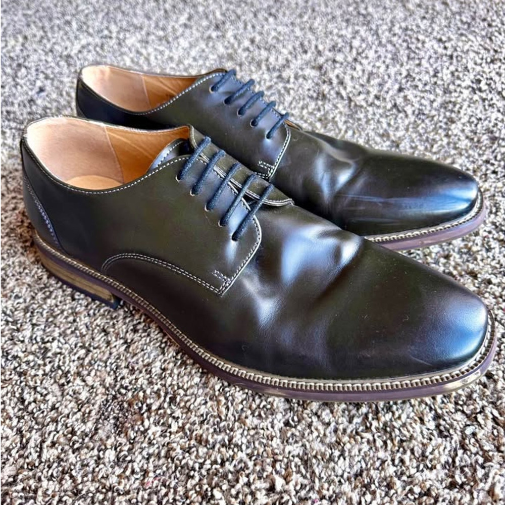 Joseph Abboud Men’s Black Leather Oxford Dress Shoes Size 13 Lace Up Classic